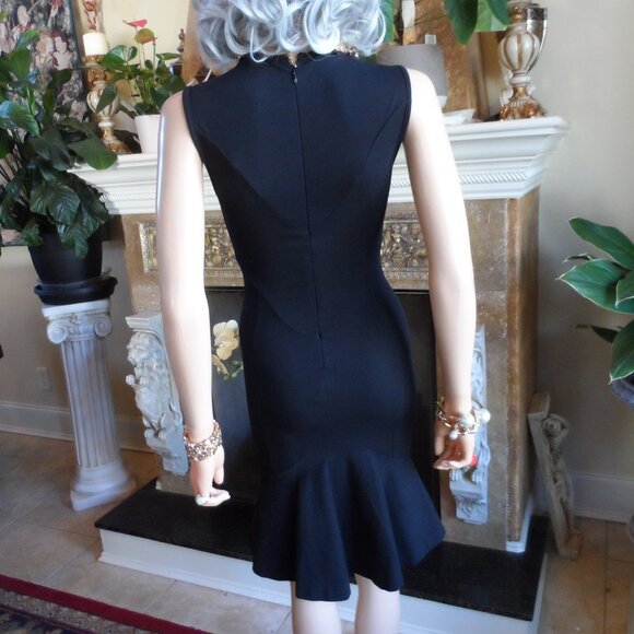 Stella McCartney Black Sheath Dress w/Flounce Hemline Detail Size IT 38 US 2 - Picture 14 of 16